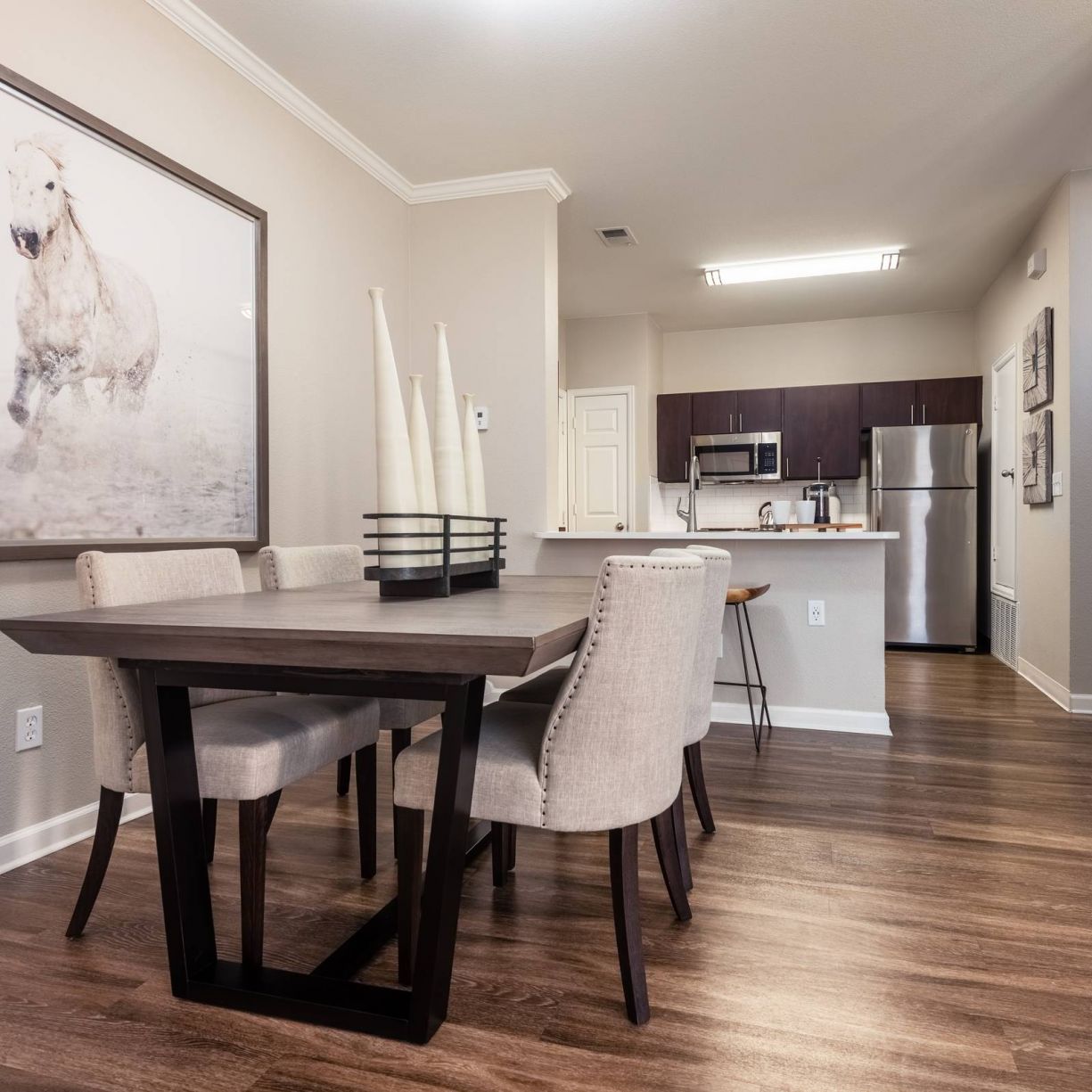 The Windsor open floor plan kitchen and dining room